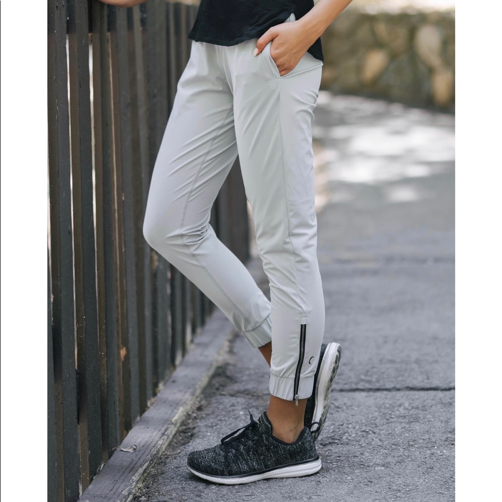 Gray Everywhere Zipper Joggers